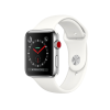 Refurbished Apple Watch Series 3 | 42mm | Stainless Steel Case Silver | White Sport Band | GPS | WiFi