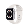 Refurbished Apple Watch Series 6 | 40mm | Aluminum Case Silver | White Sport Band | GPS | WiFi