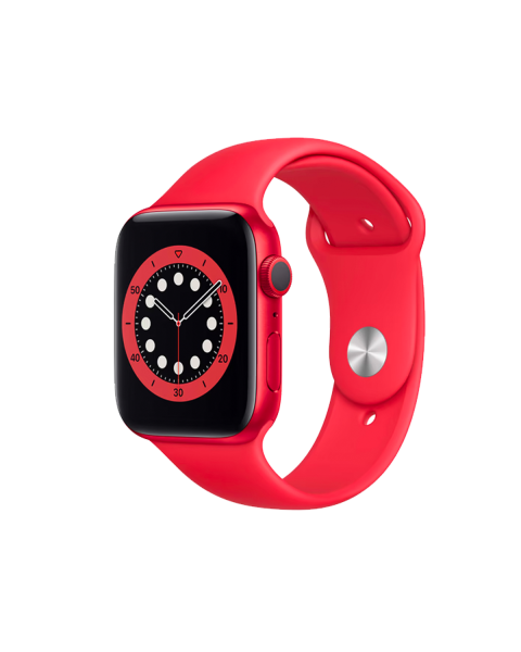 Refurbished Apple Watch Series 6 | 44mm | Aluminum Case Red | Red Sport Band | GPS | WiFi