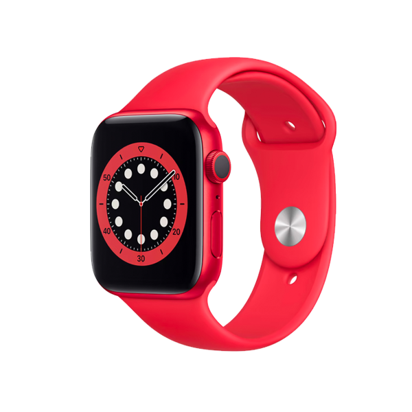 Refurbished Apple Watch Series 6 | 44mm | Aluminum Case Red | Red Sport Band | GPS | WiFi