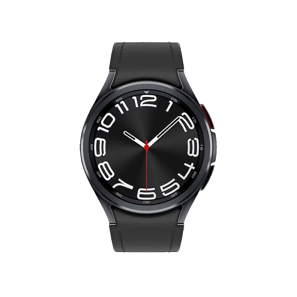 Refurbished Galaxy Watch6 Classic | 43mm | Stainless steel Case Black | Black Hybrid Eco-Leather Band | GPS | WiFi + 4G