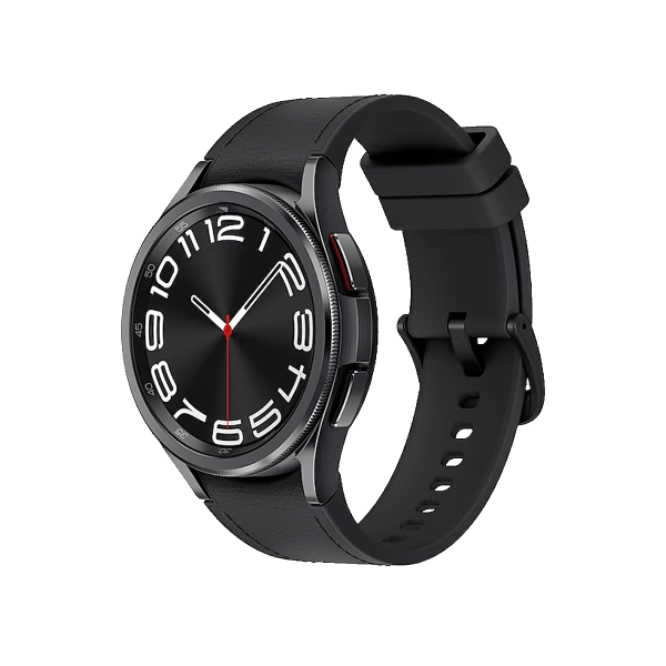 Refurbished Galaxy Watch6 Classic | 43mm | Stainless steel Case Black | Black Hybrid Eco-Leather Band | GPS | WiFi + 4G
