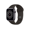 Refurbished Apple Watch Series 6 | 40mm | Aluminum Case Space Gray | Black Sport Band | GPS | WiFi + 4G