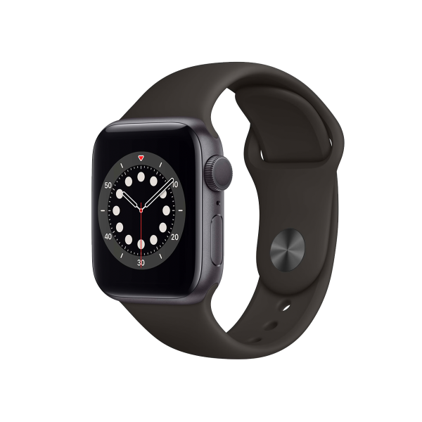 Refurbished Apple Watch Series 6 | 40mm | Aluminum Case Space Gray | Black Sport Band | GPS | WiFi + 4G