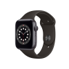 Refurbished Apple Watch Series 6 | 44mm | Aluminum Case Space Gray | Black Sport Band | GPS | WiFi + 4G