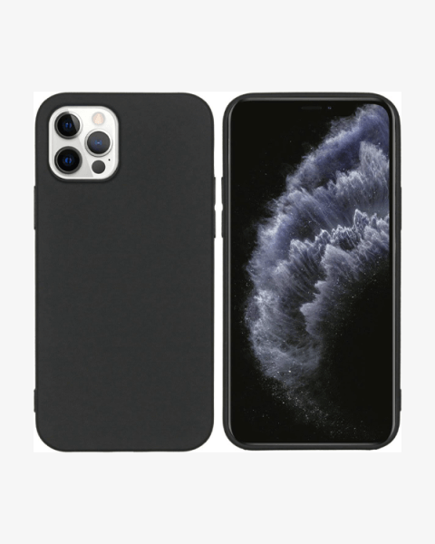 Silicone Backcover iPhone 12 | Black