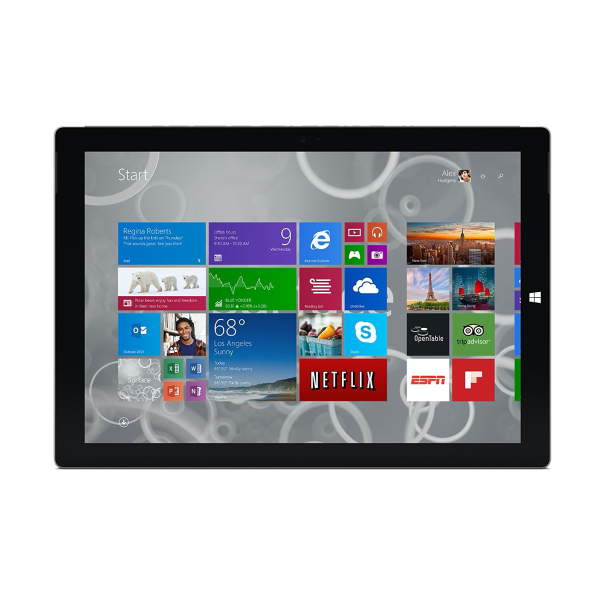 Refurbished Microsoft Surface Pro 3 | 12.3 inch | 4e generatie i5 | 256GB SSD | 8GB RAM | Grey QWERTY keyboard | Pen not included