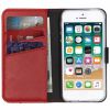 Genuine Leather Booklet iPhone SE / 5 / 5s - Red