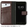 Selencia Echt Lederen Bookcase iPhone SE (2022 / 2020) / 8 / 7 / 6(s)