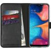 Selencia Echt Lederen Bookcase Samsung Galaxy A20e - Zwart / Schwarz / Black
