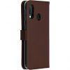 Selencia Echt Lederen Bookcase Samsung Galaxy A20e - Bruin / Braun  / Brown