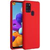 Accezz Liquid Silicone Backcover Samsung Galaxy A21s - Rood / Rot / Red