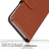 Selencia Echt Lederen Bookcase Samsung Galaxy A22 (5G) - Lichtbruin / Hellbraun  / Light Brown
