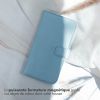 Selencia Echt Lederen Bookcase Samsung Galaxy A22 (5G) - Lichtblauw / Hellblau / Light Blue