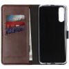 Selencia Echt Lederen Bookcase Samsung Galaxy A50 / A30s - Bruin / Braun  / Brown