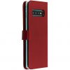 Selencia Echt Lederen Bookcase Samsung Galaxy S10 Plus - Rood / Rot / Red