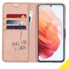Accezz Wallet Softcase Bookcase Galaxy S21 Plus - Rosé Goud / Roségold