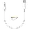 MFI Certified Lightning to USB Cable - 0.2 Metre - White
