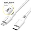 Accezz Lightning naar USB-C kabel - MFi certificering - 1 meter - Wit / Weiß / White