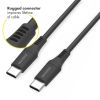 Accezz USB-C naar USB-C kabel - 2 meter - Zwart / Schwarz / Black