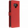 Echt Lederen Booktype Samsung Galaxy Note 9 - Rood / Red