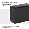 Accezz Power Pro GaN Ultra Fast Wall Charger - Oplader 2x USB-C & USB aansluiting - Snellader - Power Delivery - 65W - Zwart / Schwarz / Black