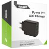 Accezz Power Pro GaN Ultra Fast Wall Charger - Oplader 2x USB-C & USB aansluiting - Snellader - Power Delivery - 65W - Zwart / Schwarz / Black