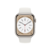 Refurbished Apple Watch Series 8 | 45mm | Aluminum Case Starlight White | White Sport Band | GPS | WiFi + 4G