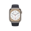 Refurbished Apple Watch Series 8 | 41mm | Aluminum Case Starlight White | Black Sport Band | GPS | WiFi