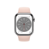Refurbished Apple Watch Series 8 | 41mm | Aluminum Case Silver | Pink Sand Sport Band | GPS | WiFi + 4G