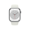 Refurbished Apple Watch Series 8 | 45mm | Aluminium Case Silver | White Sport Band | GPS | WiFi