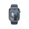 Refurbished Apple Watch Series 9 | 45mm | Aluminium Case Silver | Blue Sport Band M/L | GPS | WiFi