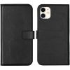 Selencia Echt Lederen Bookcase iPhone 11 - Zwart / Schwarz / Black