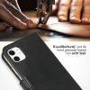 Selencia Echt Lederen Bookcase iPhone 11 - Zwart / Schwarz / Black