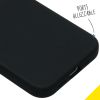 Accezz Liquid Silicone Backcover iPhone 12 Mini - Zwart / Schwarz / Black