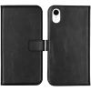 Genuine Leather Booktype iPhone Xr - Black / Black
