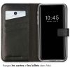 Genuine Leather Booktype iPhone Xr - Black / Black