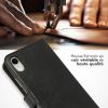 Genuine Leather Booktype iPhone Xr - Black / Black