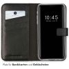 Genuine Leather Booktype iPhone Xr - Black / Black
